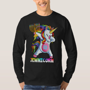 T-shirt Hanoukka Dabbing Unicorn Jewnicorn Chanukah Juif