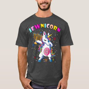 T-shirt Hanoukka Dabbing Unicorn Jewnicorn Chanukah Juif