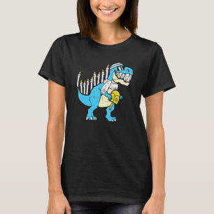 T-shirt Hanoukka Dinosaur Menorawr Saurus Rex Chanukah Jui