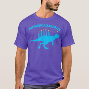 T-shirt Hanoukka Dinosaur Velociraptor Menorasaurus Funny