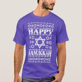 T-shirt Hanoukka Heureuse, Hommes Femmes Enfants Étoiles D