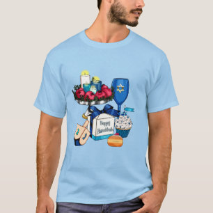 T-shirt Hanoukka Heureux - Dreidel - Star De David