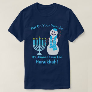 T-shirt Hanoukka Jewish Snowman Mettez Votre Amusement Yam