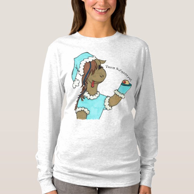 T-shirt Hanoukka Kayla T-Shirt, "Team Sufganiyot" de la fe (Devant)