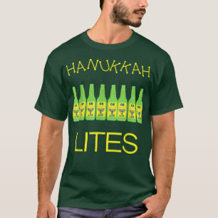 T-shirt Hanoukka Lites Drôle Juif Boissons de bière