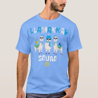 T-shirt Hanoukka Llama Drôle Noël Joyeux Llamakah Cute