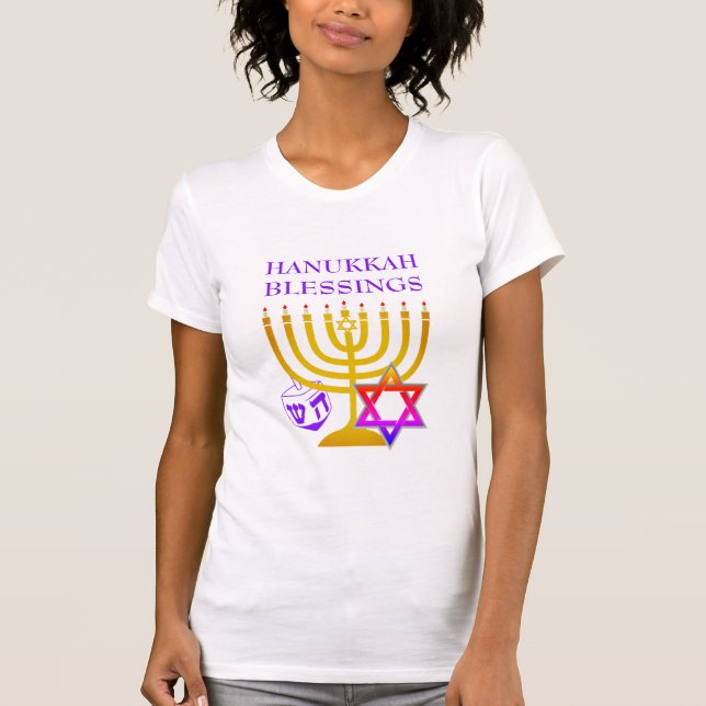 T-shirt HANOUKKA personnalisé moderne (Devant)