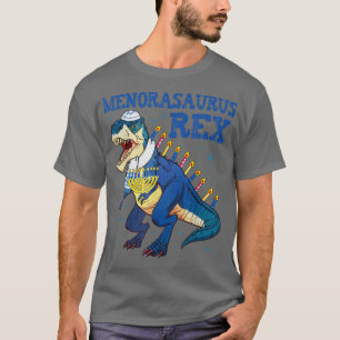 T-shirt Hanoukka TRe Menorasaurus Re Dinosaur Funny Menora