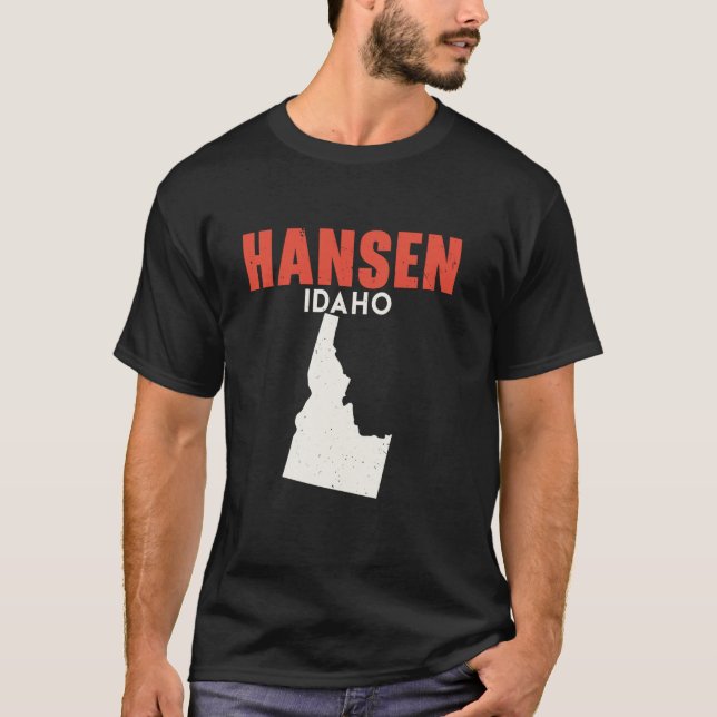 T-shirt Hansen Idaho USA State America Travel Idahoan (Devant)