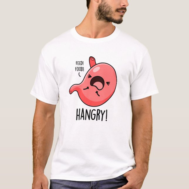 T-shirt Hanseuse Faim Faim Stomach Pun (Devant)