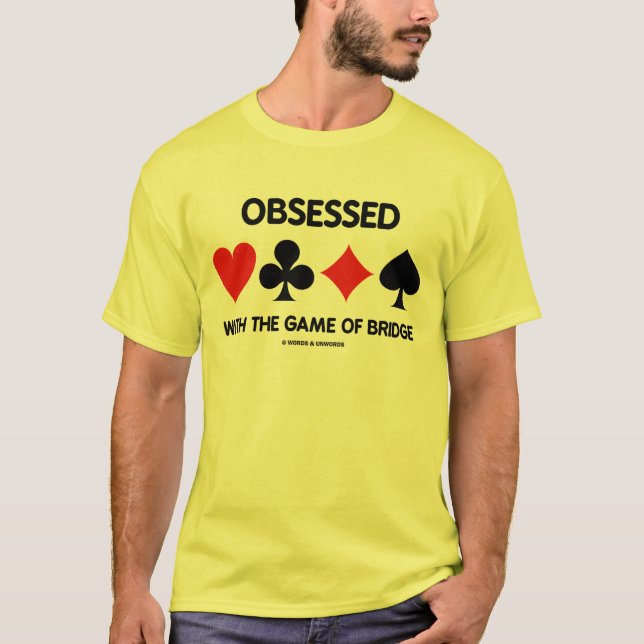 T-shirt Hanté avec The Game de pont (costumes de carte) (Devant)