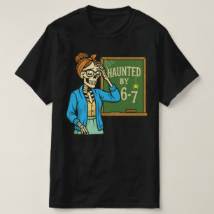 T-shirt Hanté par un squelette drôle d'Halloween d'un prof