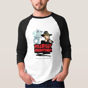 T-shirt Hantise de montagnard 3/4 douille dans le noir