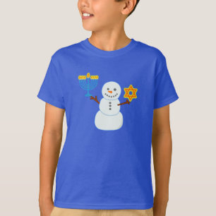 T-shirt Hanukkah juif bonhomme de neige mignon Menorah Éto