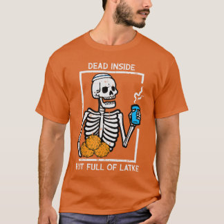 T-shirt Hanukkah Squelette Mort à l'Intérieur Latke Chanuk