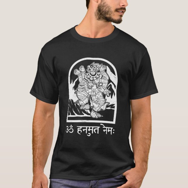 T-shirt Hanuman hindouisme khmer Cambodge Ramayana Mah (Devant)