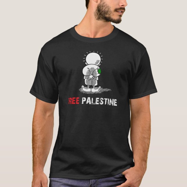 T-shirt hanzalah libre de la Palestine (Devant)