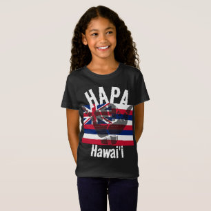 T-Shirt HAPA HAWAII HI Drapeau TRIBAL SHAKA BG Whats