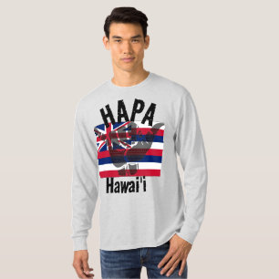 T-SHIRT HAPA HAWAII HI TRIBAL SHAKA BG