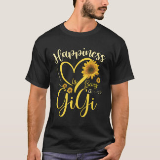 T-shirt Hapess Est D'Être Une Grand-Mère Gigi Fête Des Mèr