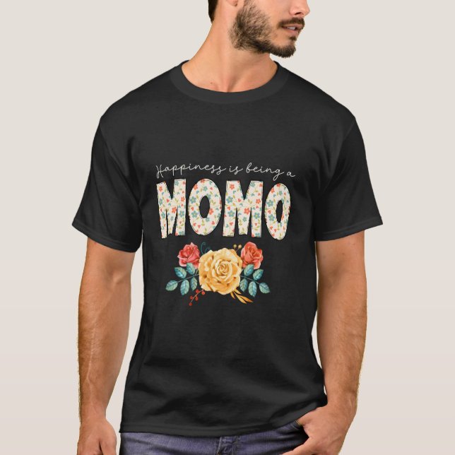 T-shirt Hapess Est En Train D'Être Une Grand-Mère Florale  (Devant)