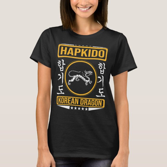 T-shirt Hapkido avec dragon coréen pour Hapkidoin (Devant)