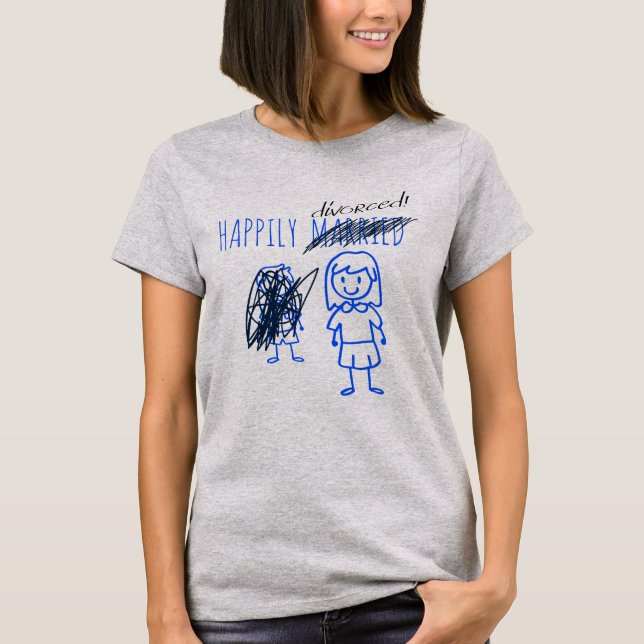 T-shirt Happily Divorced Woman and Funny Divorcee Women's  (Devant)
