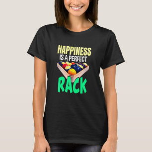 T-shirt Happiness Parfait Rack Billard Pool Sports Art