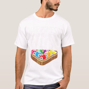T-shirt Happiness Parfait Rack Funny Pool Player Billard