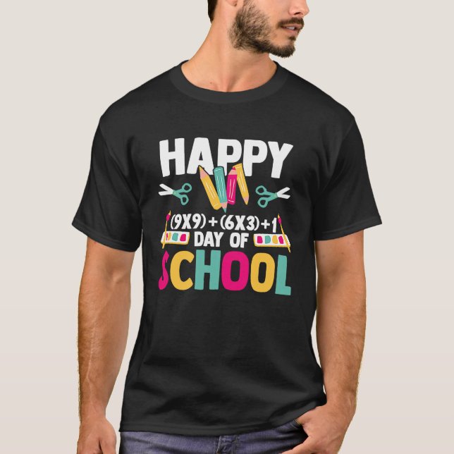 T-shirt Happy 100 Days Of School Math Formula Teacher Stud (Devant)
