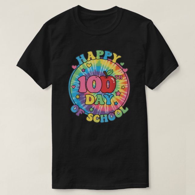 T-shirt Happy 100th Day of School Days Smarter Design (Design devant)