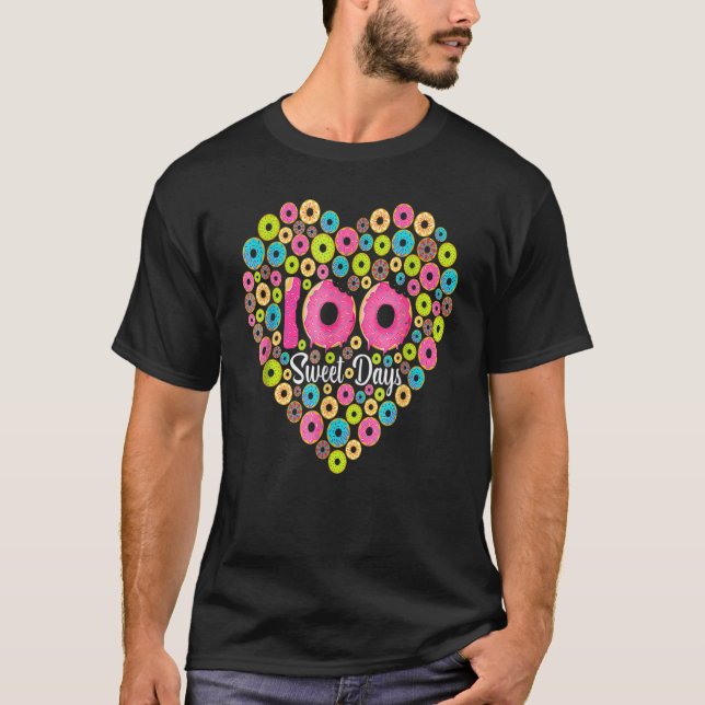 T-shirt Happy 100th Day Of School Donuts 100 Sweet Days Te (Devant)