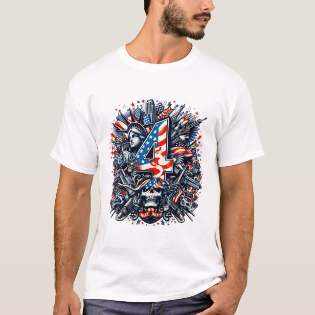 T - Shirt Happy 4 JULY (Vorderseite)