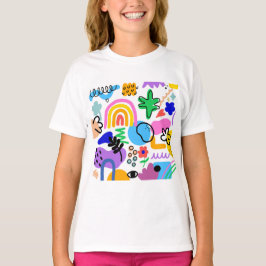 T-shirt Happy and colorful abstract designs
