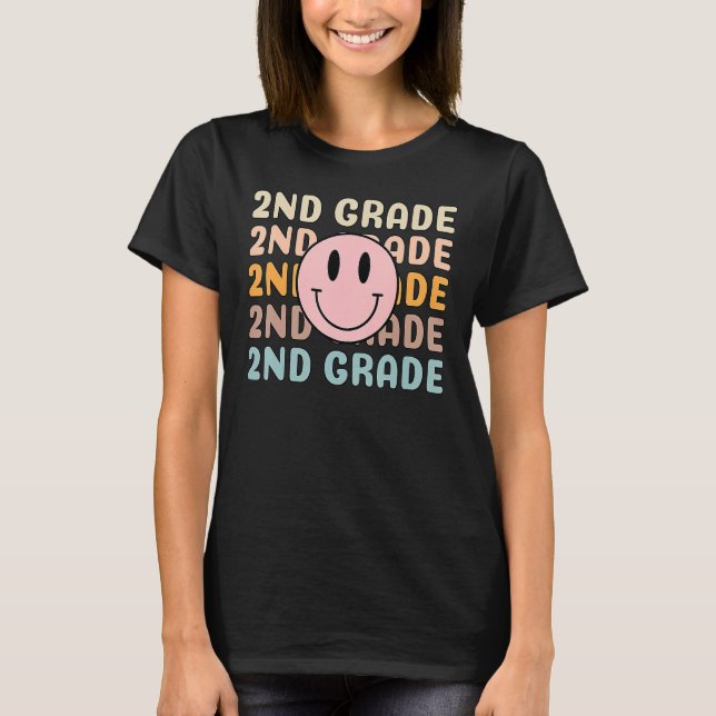 T-shirt Happy Back To School 2nd Grade Team Smiler Teacher (Devant)