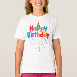 T-shirt Happy Birthday Confetti