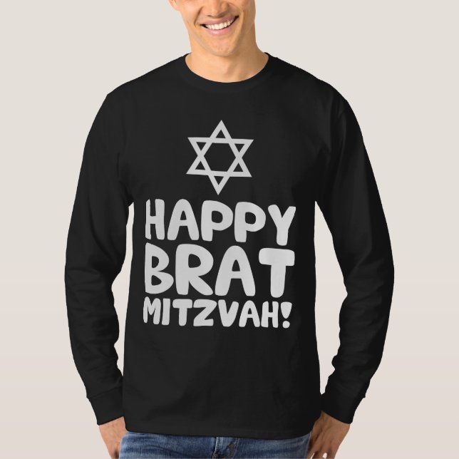 T-shirt Happy Brat Mitzvah (Bar / Bat mitzvah) (Devant)