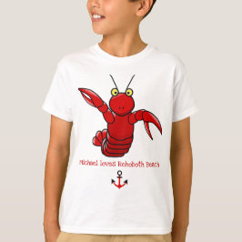 T-shirt Happy Bright Red Lobster I Love Rehoboth Beach DE