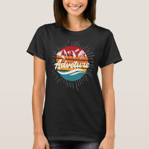 T-shirt Happy Camper Camping Camping Summer Adventure Atte