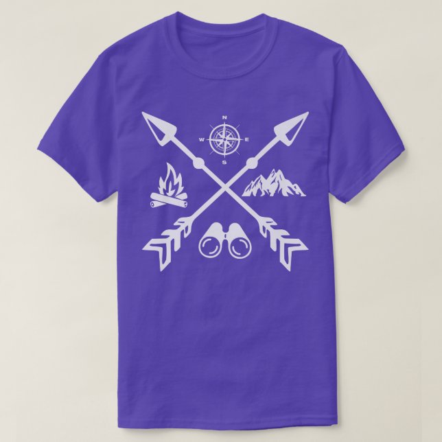 T-shirt Happy Camper Camping Drôle Cadeau Hommes Femmes En (Design devant)