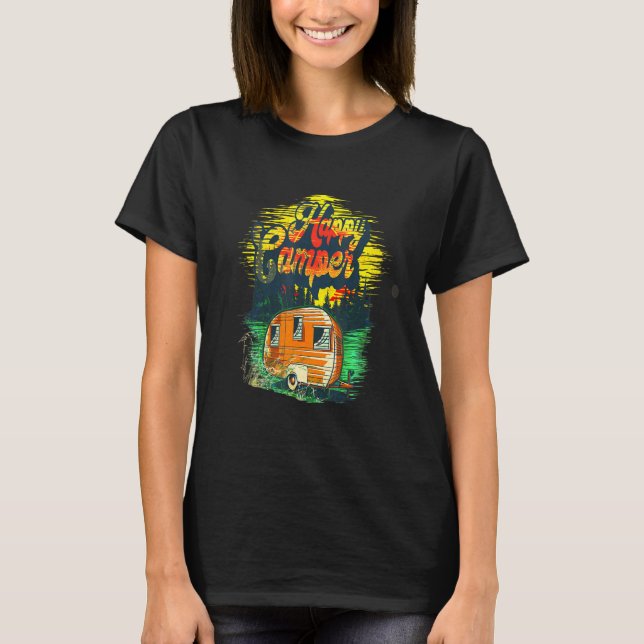 T-shirt Happy Camper - camping pour hommes, femmes et enfa (Devant)