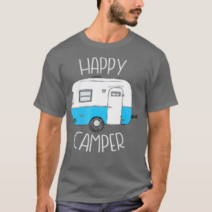 T-shirt Happy Camper Camping s Blue Boler camp de rameurs