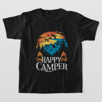 Happy Camper Retro Vintage Matching Camping Crew