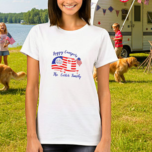 T-shirt Happy Campers America personnalisé