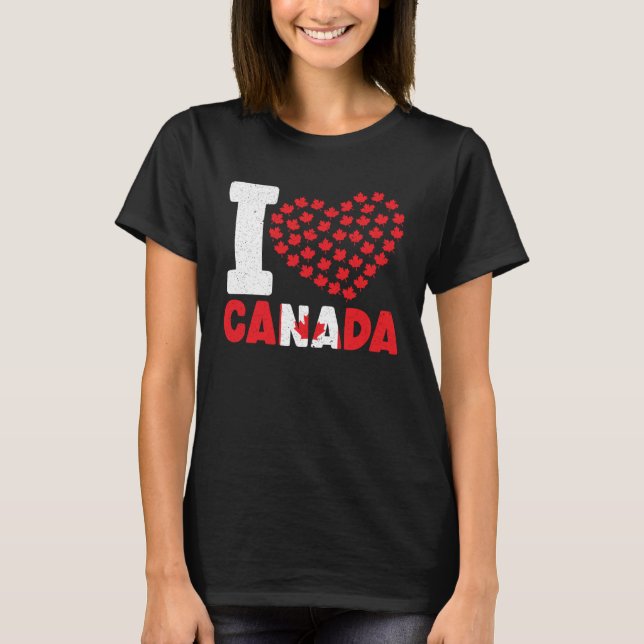 T-shirt Happy Canada Day Canadian Canada Flag Maple Leaf   (Devant)