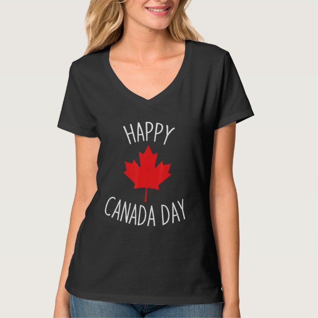 T-shirt Happy Canada Day Cool Design Canada Maple For Wome (Devant)