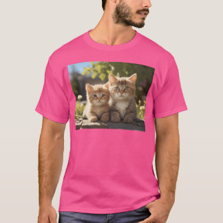 T-shirt Happy Chat Baby avec mère fille
