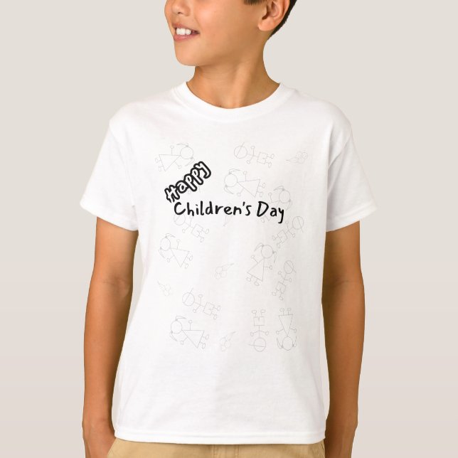T-shirt Happy Children's Day Graphic Tee (Devant)