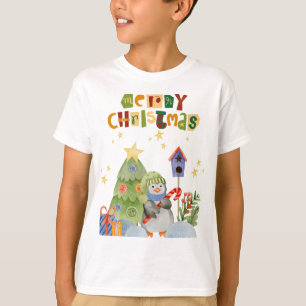 T-shirt Happy Christmas   Santa Claus Say Merry Christmas