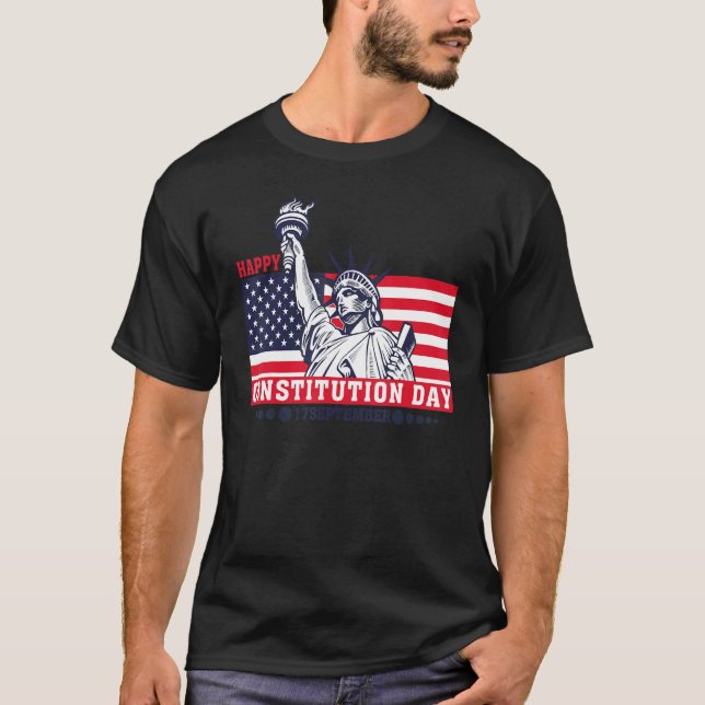 T-shirt Happy Constitution Day 17 September Liberty (Devant)